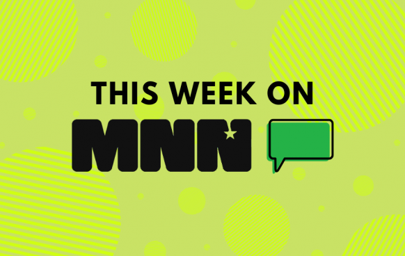This Week on MNN 3 with striped circle pattern in background