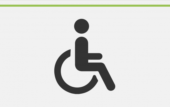 stick figure in wheelchair