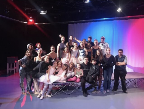 Ballerina and Me cast posing on stage