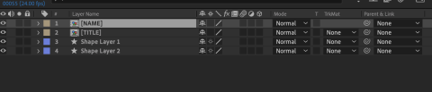 Screenshot of an Adobe After Effects timeline