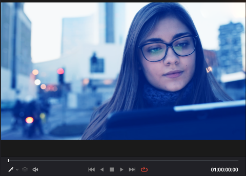 Screenshot from DaVinci Resolve showing the results of adjusting the contrast of the image.